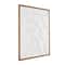 White Abstract Dimensional Wall Art in Brown Frame